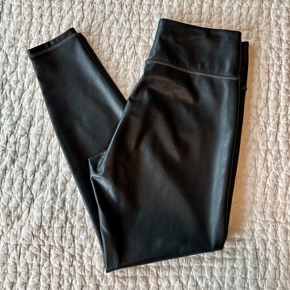 Athleta Faux Leather Black Leggings